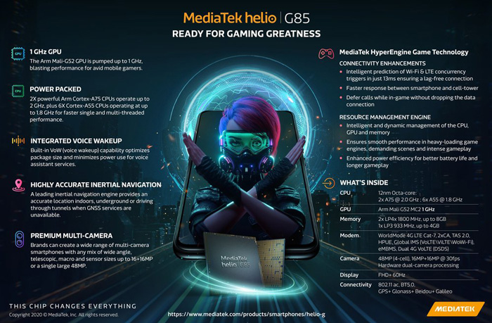 MediaTek เปิดตัว Helio G85 ชิปเซ็ตที่เน้นการเล่นเกมมือถือใหม่ล่าสุด